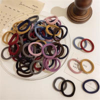50/100pcs Cinturones Para El Cabello Negros Elásticos Para Mujeres Y Niñas Amarre De Pelo Para Moño Accesorio De Scrunchies - details 4