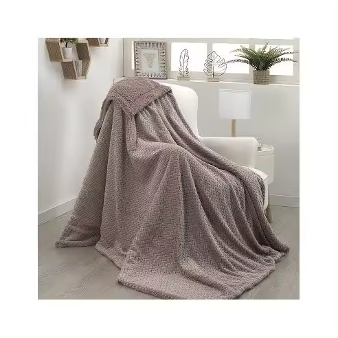 Plaid Sherpa Manta Sofá Espiga Nude 170X130 Sibiles 21 - 1