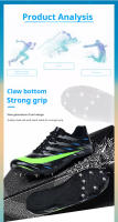 Zapatos De Entrenamiento De Atletismo Health Spike Para Hombres Y Mujeres En Competencias De Larga Distancia Corrida Y Salto 2218 Microfibra PU CANVAS Técnica ForMotion Suela De Goma Mesh (Air Mesh) Negro Blanco Tallas 36-46 - details 8