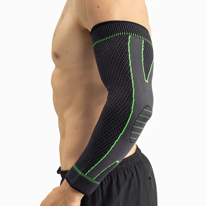 1Pcs Manguito De Compresión Para Codo No Eslipiente Y Transpirable Soporte Para Tenositis Y Elbow Para Hombres Y Mujeres - 1
