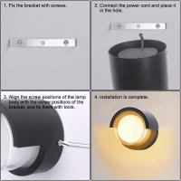 Lámpara De Pared Moderna Y Sencilla LED Para Exterior Impermeable IP65 Decorativa Para Jardín Puerta De Villa Balcón Luz De Pasillo Auto Contenida Sin Bombillas Incluidas - details 13
