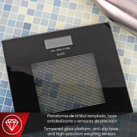 MAGEFESA GOODFIT 1500 Báscula de Baño de Color Negro con Pantalla de 75x31mm, Batería de Litio, Sensor de Alta Precisión - details 1