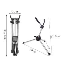 Soporte Tripode Plegable Portátil Para Saxofón Alto Tenor Soprano SLADE Accesorios De Instrumentos De Viento De Plata Material De Acero Inoxidable + Goma - details 3