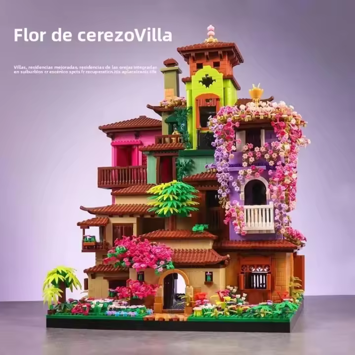 Castillo De Magia Villa Sakura Con Luz LED Bloques De Construcción Micro Partículas 7080PCS O 3600PCS Juguetes De Piedras Diamante Para Niños De 6 a 12 Años - 1