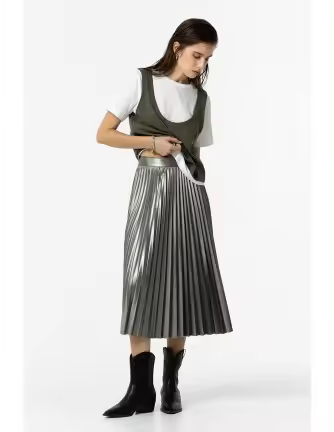 Falda Tiffosi Kyoto plata plisada polipi - 1