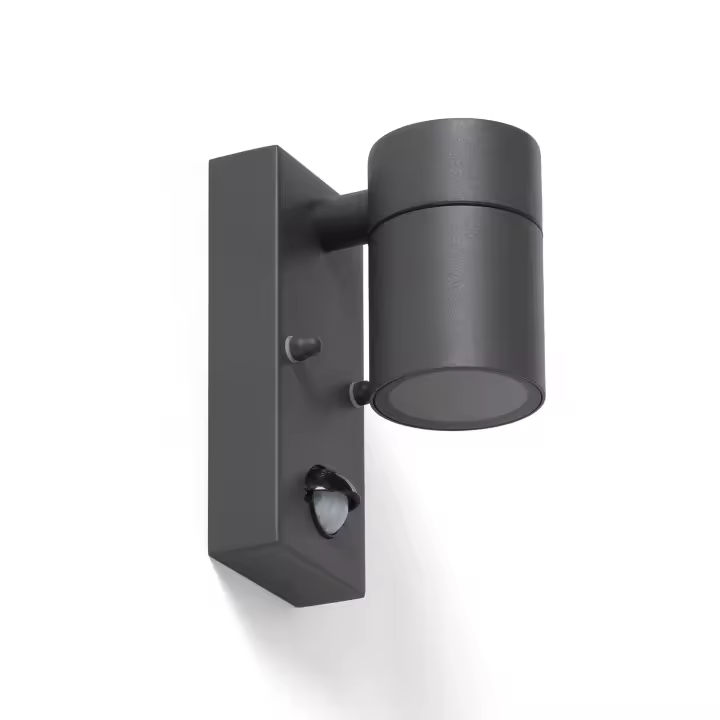 Ledkia Aplique de Pared Exterior Acero Inoxidable con Sensor PIR Stone Antracita - 1