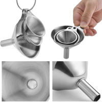 Juego De 3/5 Funnel De Acero Inoxidable Para Cocina Funnel De Metal De Grado Alimenticio Para Rellenar Botellas Pequeño Para Aceites Esenciales Condimentos - details 3