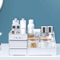 Organizador De Algodón Para Maquillaje Caja De Almacenamiento Para Cosméticos Joyería Desmaquillador Con Tapa De Bambú - details 7