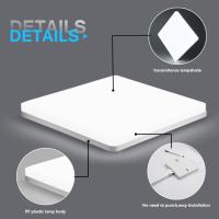 Lámpara De Techo LED Cuadrada 18W 24W 36W 48W Para Dormitorio Sala De Estar Cocina Foyer Iluminación Moderna Abs Plástico Polvo - details 7