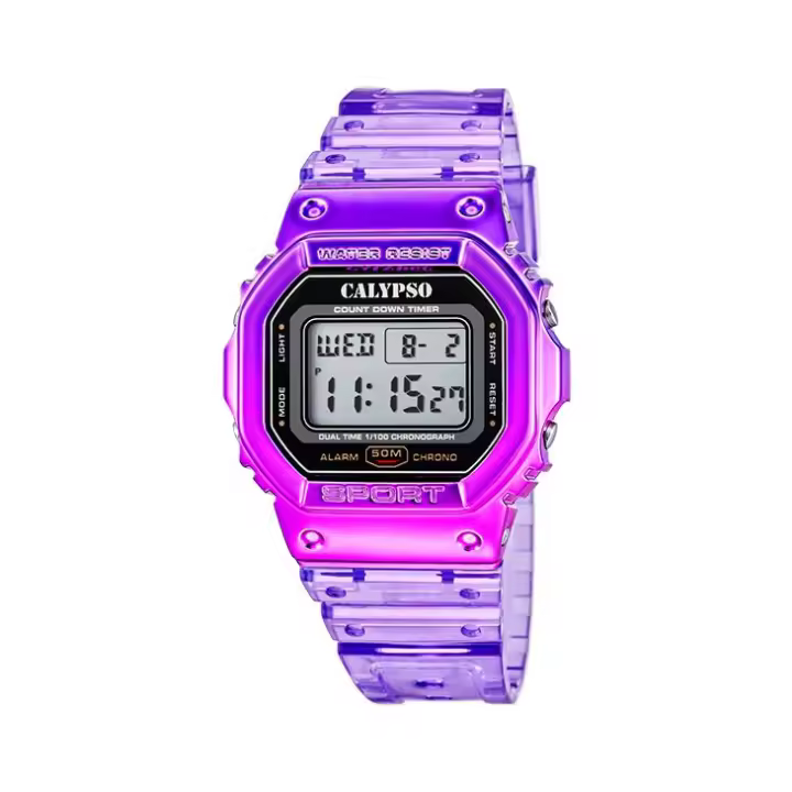 RELOJ CALYPSO K5874/2 COLOR SPLASH UNISEX MORADO - 1