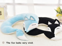 Cojín De Cuello En Forma De Zorro Lindo Y Cómodo De Algodón Suave Con Mascarilla Para Ojos Decorativo De Animal Estilo Wagon - details 9
