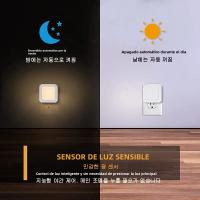 Lámpara LED Mini De Noche Plug in Dimmable Energía Ahorro Válvula Cuadrada Luz Bajo Gabinete Cocina Sala De Estar Aislar WC - details 5
