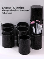 Caja De Almacenamiento Para Brochas De Maquillaje Grande Portátil Con Cubierta Antipolvo De Cinturón KOSSHOW Material No Tejido De Lona Tamaño 18x7x7cm - details 2