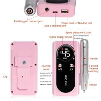 Taladro de uñas eléctrico de 45000 RPM Profesional, Lima portáril recargable de uñas, Kit de Taladro eléctrico de uñas with Pantalla LCD inteligente para manicura de uñas de gel, pedicura, Cuerpo reflectante, etc. - details 5