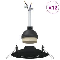 vidaXL Lámparas Set de 12 Negro Plástico, Metal 9 cm - details 2