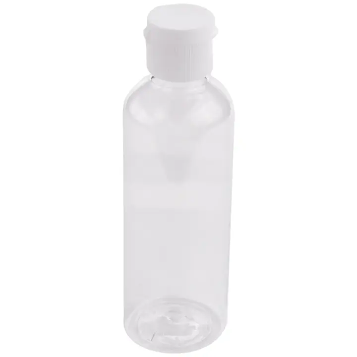 Botellas de plástico transparente con tapa, contenedor de viaje para champú, loción y cosméticos, 4x100ml - 1