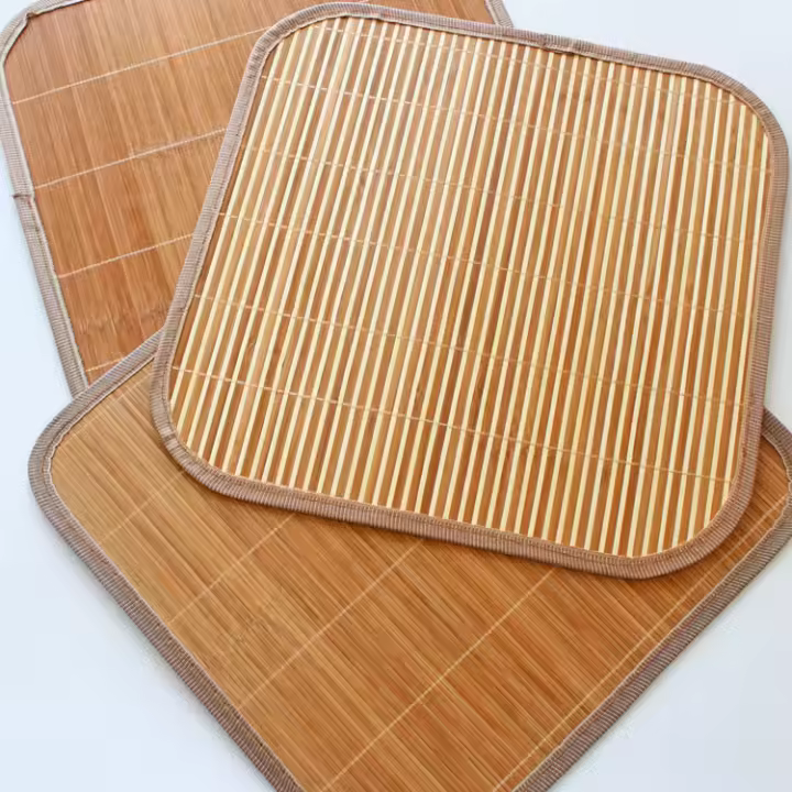 Almohadilla De Silla De Verano De Bambú Respirable Para Hogar Y Oficina Cojín De Asiento De Comedor De Seda Bambú Silken - 1