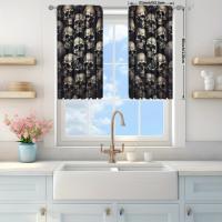2pcs Cortina De Ojo De Búho Para Decoración Del Hogar Tratamiento De Ventana Para Dormitorio Oficina Cocina Sala De Estar Y Estudio 100% Poliéster - details 9