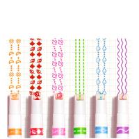 Set De 6 Marcadores Línea Curva Flor Forma De Rosca Punta Kawaii Coreano Suministros Escolares Y De Oficina Regalos - details 10