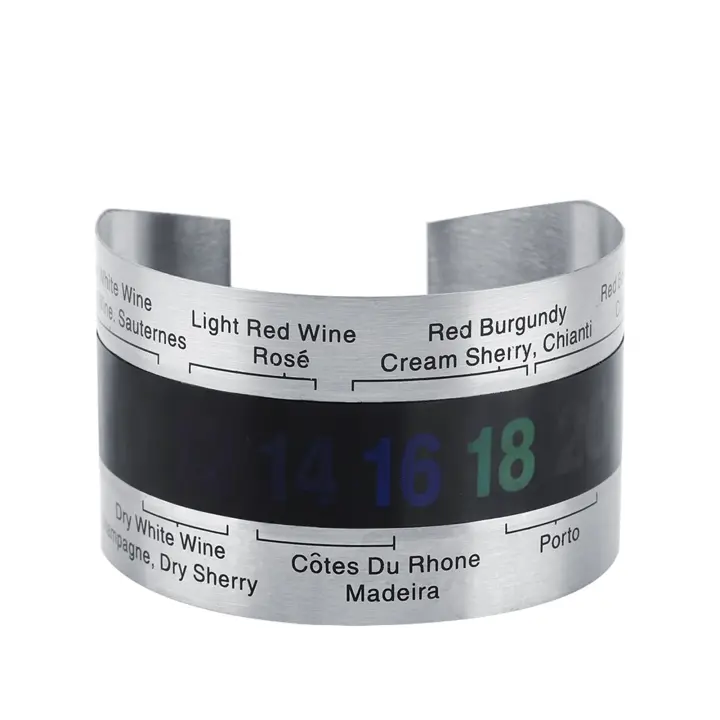 Termómetro De Vino De Acero Inoxidable Con Pantalla LCD Para Botella De Vino Térmico De Buceo Receptor De Temperatura Para Cerveza Uso Doméstico - 1