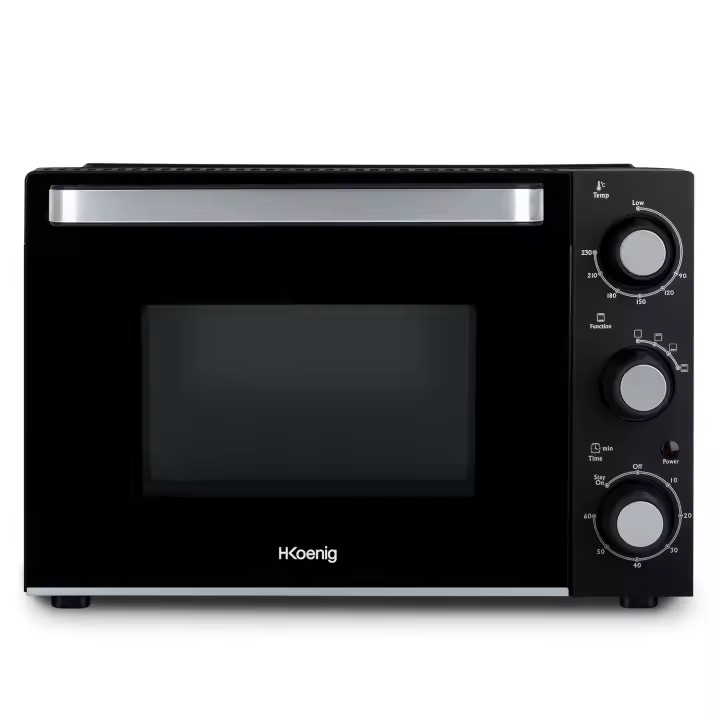 Horno H.Koenig Mini Horno Eléctrico De Sobremesa, 1400 W, 20 Litros, 4 Modos De Cocción. 28.00 cms Inox - 1