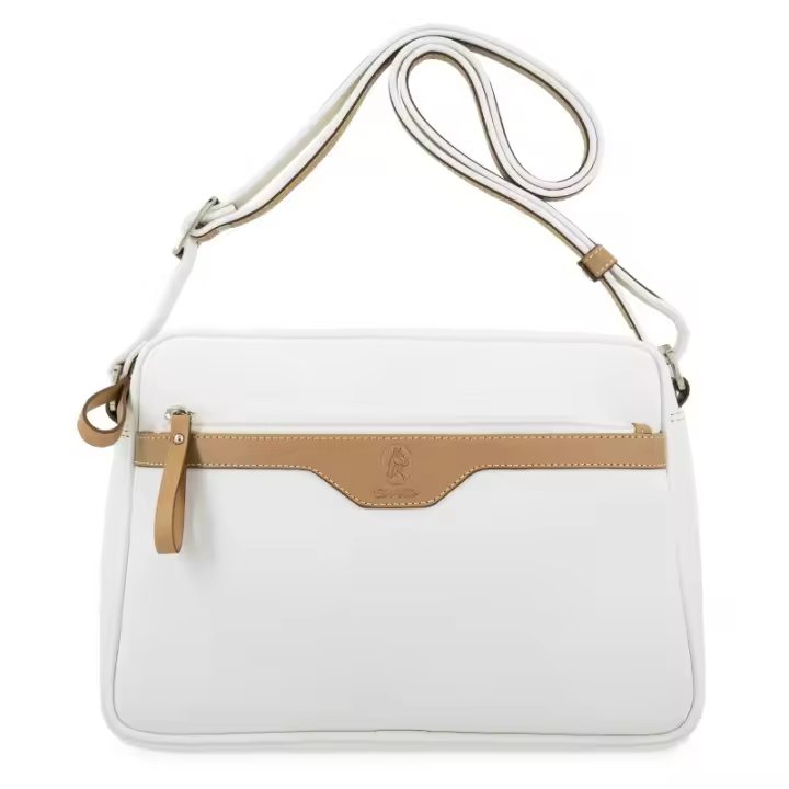 EL POTRO: BOLSO BANDOLERA MUJER DE 3 CREMALLERAS EN LONA Y PIEL 4508-BASE-BLANCO El Potro - 1