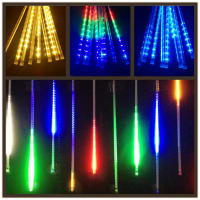 Luces De Cadena Solares LED De Show De Meteoros Guirnalda De Hadas Para Decoración De Navidad Árbol De Navidad Jardín Exterior 8 Tubos 30/50cm - details 2