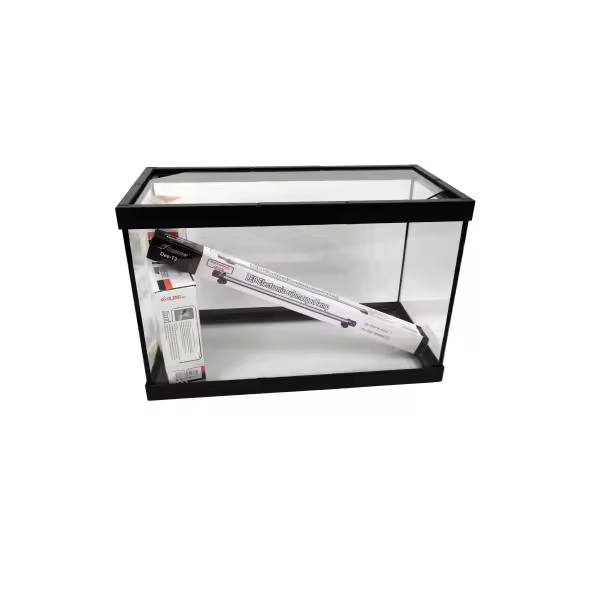 ACUARIO CRISTAL C/M NEGRO 20 LTS KIT COMPLETO 40X2 - 1