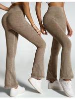 Leotardas De Yoga Para Mujer Con Cintura Alta Flares Secado Rápido Pantalones Deportivos De Pierna Ancha Para Ejercicio Pilates Gimnasio - details 9