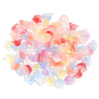 50pcs Perlas De Vidrio Lampwork En Forma De Flor De La Valle Coloridas 12x7.5mm Irregulares Para Hacer Joyas DIY Accesorios - details 1