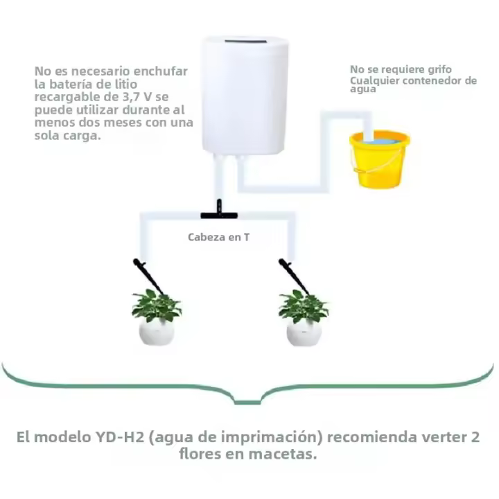 Kit De Riego Automático Para Plantas Y Flores Con Timer De Bomba Sprinkler Drip Irrigación 2/4/8 Cabezas Herramienta De Jardín - 1