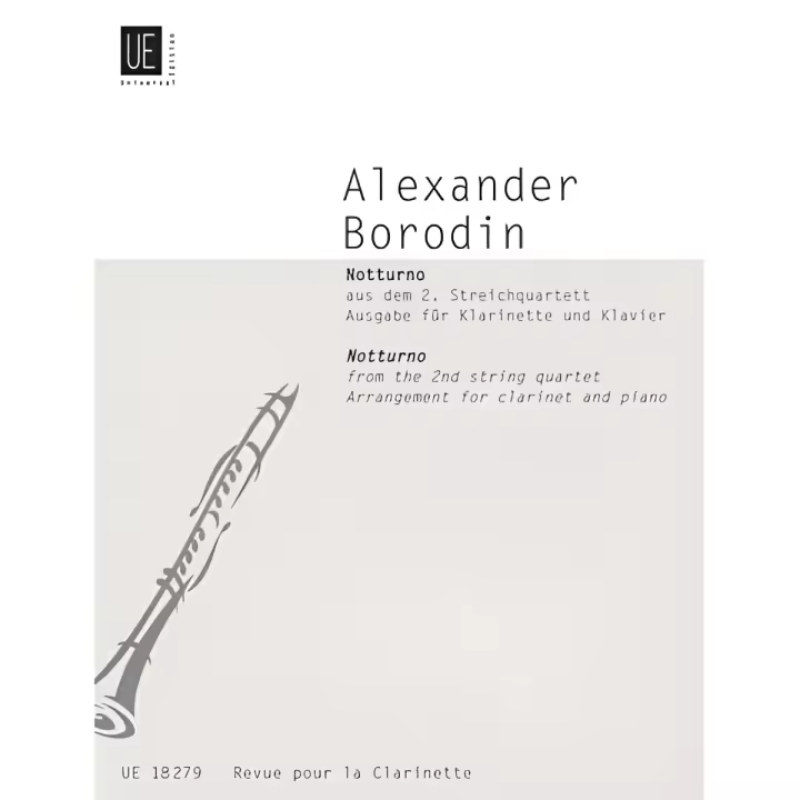 BORODIN A.-Nocturno del Cuarteto nº 2 para Clarinete y Piano (Weston) - 1