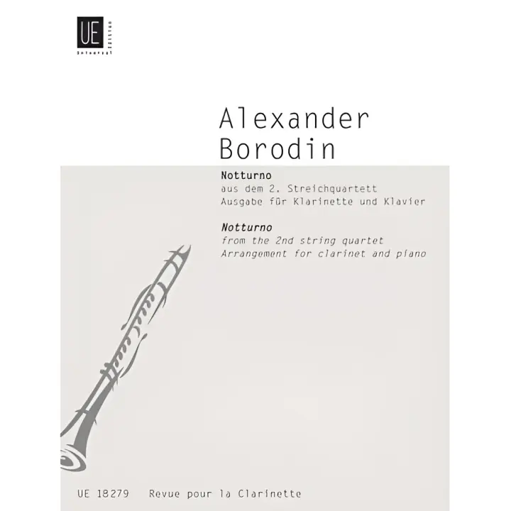 BORODIN A.-Nocturno del Cuarteto nº 2 para Clarinete y Piano (Weston) - 1