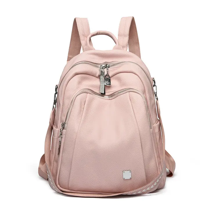Mochila de cuero suave para mujer, bolso de un solo hombro, bolso escolar, bolso de viaje de gran capacidad, bolso de ocio versátil, moderno y nuevo. - 1