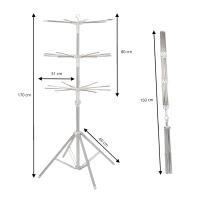 LUTODY - Tendedero plegable vertical Compacto y versátil para colgar ropa, toallas y prendas en el hogar, terraza, salón y dormitorio - details 5