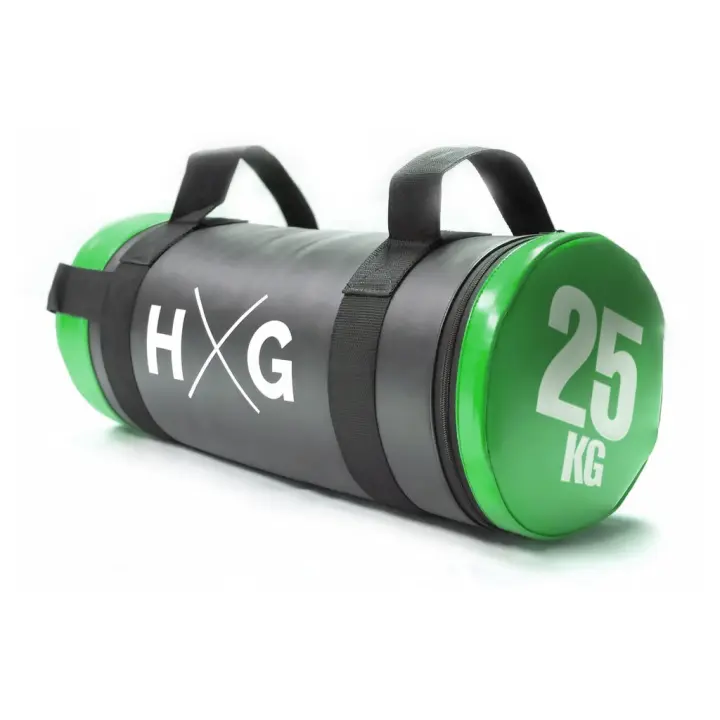 HxG Bolsa de Arena 25kg Relleno Bolsa de Piel Sintética MMA Boxeo. Saco búlgaro de Arena Fitness para Entrenamiento Funcional - 1