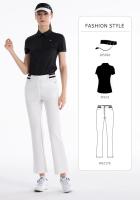 PGM Pantalones De Golf Para Mujer Alta Elasticidad Verano Primavera Casual Largo Secado Rápido Flared KUZ176 Cierre Botón Fly Material Poliéster - details 1