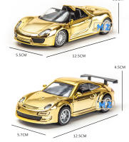 Coche De Acción Retroalimentado 1:32 En Aleación De Metal Dorado Modelo De Coche Juguetes Para Niños Con Puertas Abatibles Vehículo De Simulación Regalos Para Edades 4-14+ - details 5