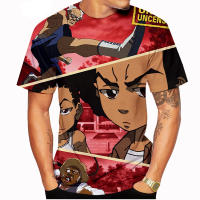 Camiseta De Verano Unisex Moda Manga Corta Craig Smokey X Boondocks Huey Riley Impresa 3D Casual Para Niños Tops 100-6XL - details 11