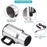 Travel Mug Taza Termo Electrica Acero Ixidable 400 ml 12V con Cargador de Mechero de Coche Termo Electrónico de Viaje - details 2