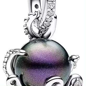 PANDORA Disney Dijes de plata de ley con diseño de La sirenita，Incluye Caja Original - 1