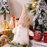 Muñeca De Navidad Sin Cara Con LED Luz De Navidad Colgante De Elfos De Peluche Regalo De San Nicolás Para Noche De Navidad - details 3