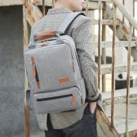 Hombres y Mujeres Mochila de color sólido de Tres piezas computadora de Negocios Bolsa de hombre casual a juego Bolsa de Curry mochipa - details 2