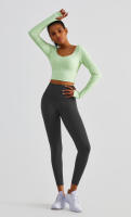 Pantalones De Yoga Para Mujer High Waist Seamless Leggings Fitness Gimnasio Transpirables Suaves Con Elevación De Glúteos Tallas Verdaderas - details 5