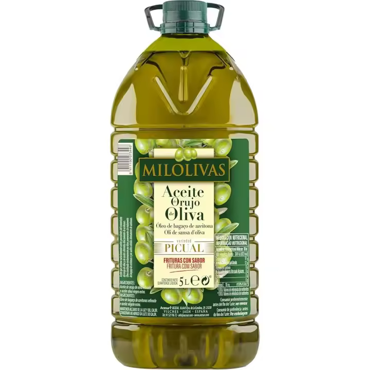 Aceite de Oliva de Orujo Milolivas 5 L - Extraído del mejor aceite de oliva para tus platillos - 1