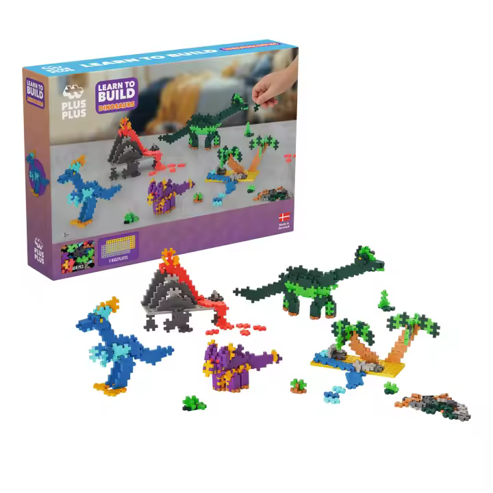 Plus Plus - Puzzle 3D | Aprende A Construir Dinosaurios | Rompecabezas Niños | Juegos Educativos Niños 5 Años | Puzzle 5 Años | Juegos para Niños 600 Pcs - 1