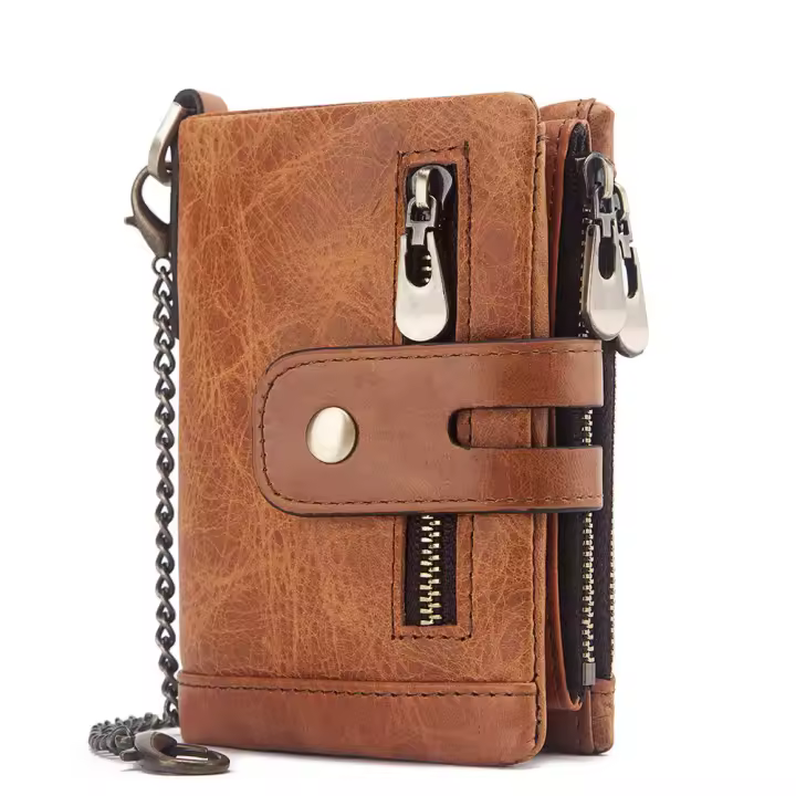 Cartera de piel para Mujer,with RFID Bloqueo,16 Ranaduras para Tarjetas with Cremallera Compartimiento Múltiple Billetera Bifold Mujeres para Crédito, Billetes y Monetas - 1