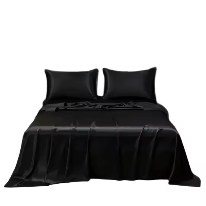 Satinado Sábana De Verano Suave Y Frío Con Fundas Para Cojines Tamaño Single/Queen/King Seda Poliéster 400TC Sólido Para Adultos - 1