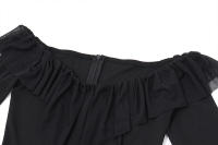 Xeemilo Vestido Largo De Noche Elegante Con Encaje Y Manga Larga Para Mujer Vestido De Fiesta Club Sexy Con Cuello Redondo Y Corte Slim - details 10