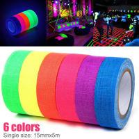 6 Rolls De Cinta Luminosa Seguridad Advertencia UV Reactiva Cinta Fluorescente Para Luz De Banda Neón Gaffer Decoración Para El Hogar - details 0